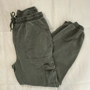 7 For All Mankind Olive Green Cargo Jogger Pants Size Small